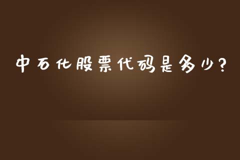 中石化股票代码是多少?_https://www.lansai.wang_股票问答_第1张