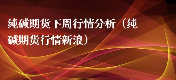 纯碱期货下周行情分析（纯碱期货行情新浪）_https://www.lansai.wang_期货行情_第1张