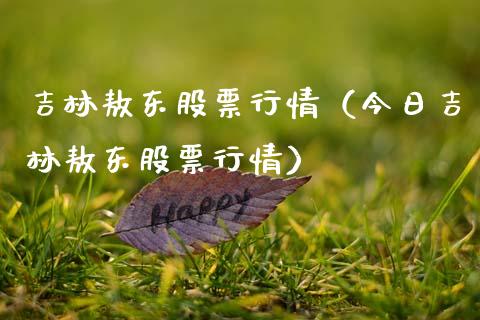 吉林敖东股票行情（今日吉林敖东股票行情）_https://www.lansai.wang_股票问答_第1张