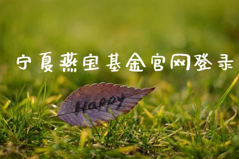 宁夏燕宝基金官网登录_https://www.lansai.wang_基金理财_第1张