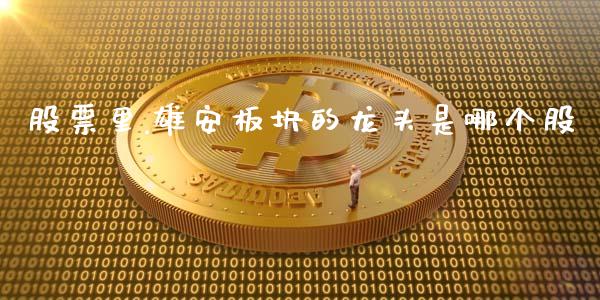 股票里.雄安板块的龙头是哪个股_https://www.lansai.wang_恒生指数_第1张