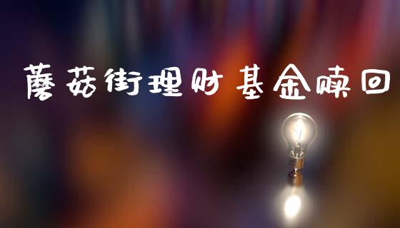蘑菇街理财基金赎回_https://www.lansai.wang_基金理财_第1张