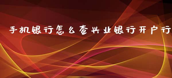 手机银行怎么查兴业银行开户行_https://www.lansai.wang_期货品种_第1张