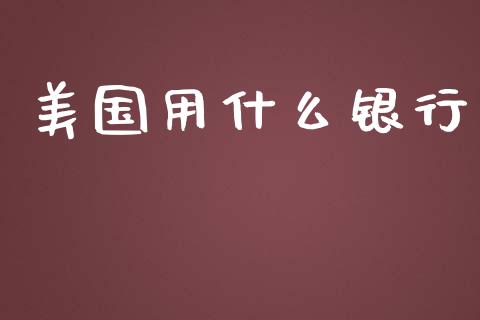 美国用什么银行_https://www.lansai.wang_股票问答_第1张