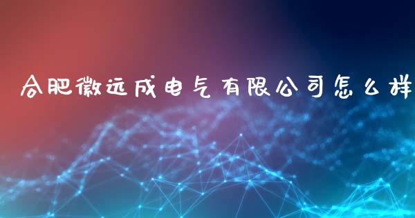 合肥徽远成电气有限公司怎么样_https://www.lansai.wang_恒生指数_第1张