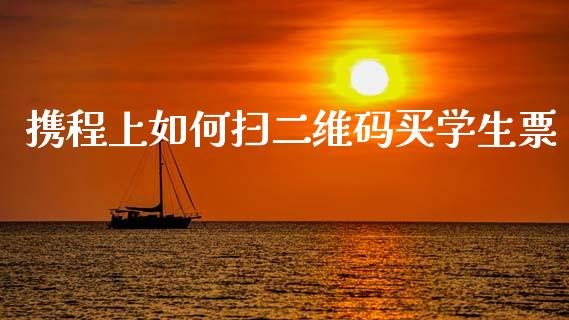 携程上如何扫二维码买学生票_https://www.lansai.wang_股指期货_第1张