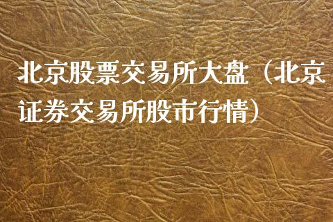 北京股票交易所大盘（北京证券交易所股市行情）_https://www.lansai.wang_股票知识_第1张