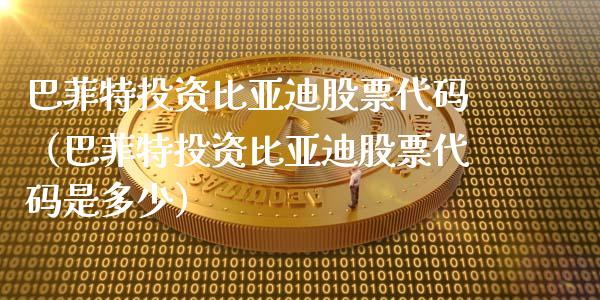 巴菲特投资比亚迪股票代码（巴菲特投资比亚迪股票代码是多少）_https://www.lansai.wang_股票知识_第1张