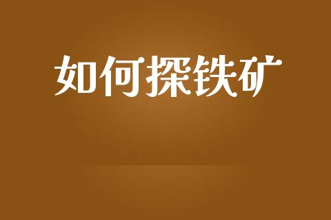 如何探铁矿_https://www.lansai.wang_期货资讯_第1张