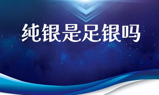 纯银是足银吗_https://www.lansai.wang_期货资讯_第1张