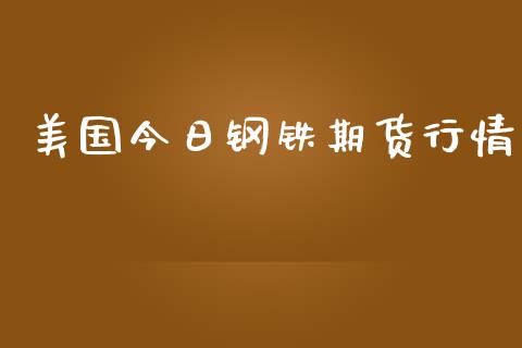 美国今日钢铁期货行情_https://www.lansai.wang_股指期货_第1张