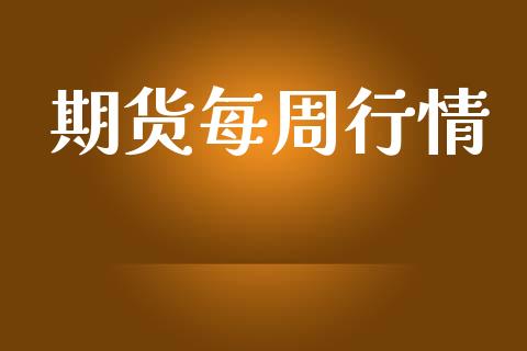 期货每周行情_https://www.lansai.wang_期货品种_第1张