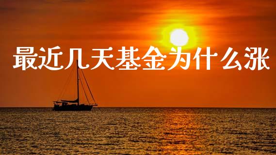 最近几天基金为什么涨_https://www.lansai.wang_基金理财_第1张