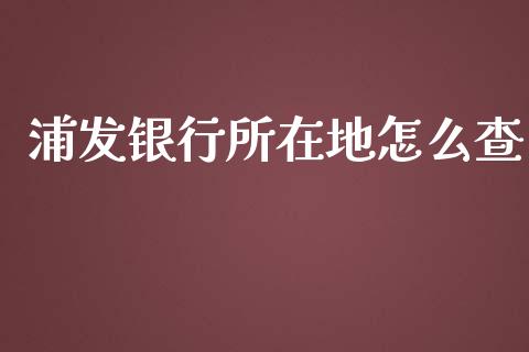 浦发银行所在地怎么查_https://www.lansai.wang_期货直播_第1张