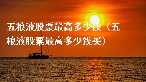 五粮液股票最高多少钱（五粮液股票最高多少钱买）_https://www.lansai.wang_股票问答_第1张