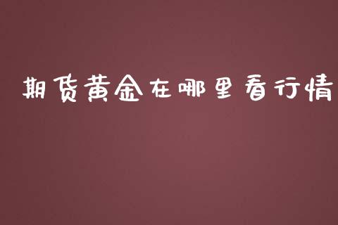 期货黄金在哪里看行情_https://www.lansai.wang_期货行情_第1张