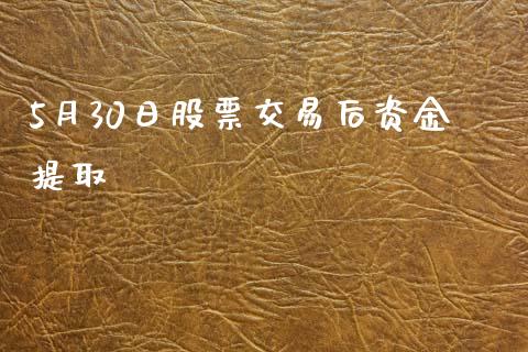 5月30日股票交易后资金提取_https://www.lansai.wang_期货行情_第1张