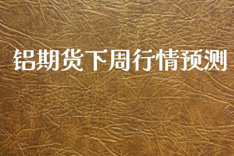 铝期货下周行情预测_https://www.lansai.wang_期货资讯_第1张