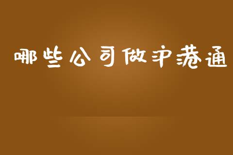 哪些公司做沪港通_https://www.lansai.wang_股票知识_第1张
