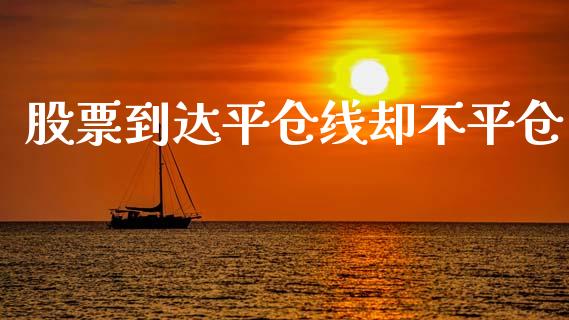 股票到达平仓线却不平仓_https://www.lansai.wang_期货行情_第1张