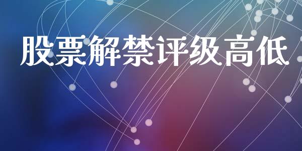 股票解禁评级高低_https://www.lansai.wang_基金理财_第1张