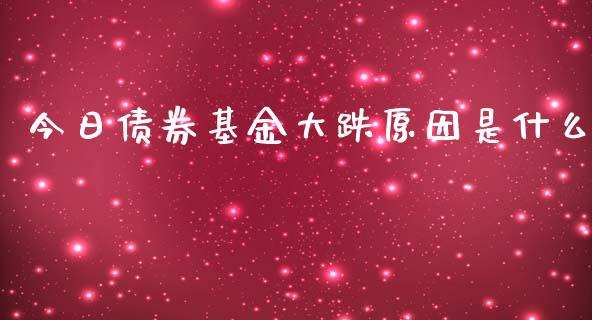 今日债券基金大跌原因是什么_https://www.lansai.wang_基金理财_第1张