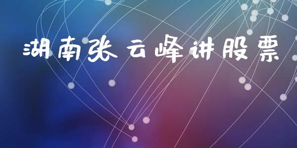 湖南张云峰讲股票_https://www.lansai.wang_基金理财_第1张