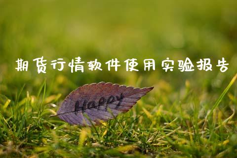 期货行情软件使用实验报告_https://www.lansai.wang_恒生指数_第1张