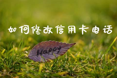 如何修改信用卡电话_https://www.lansai.wang_期货品种_第1张