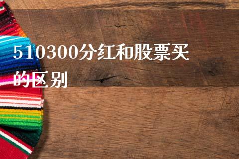 510300分红和股票买的区别_https://www.lansai.wang_期货行情_第1张