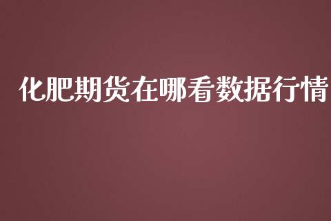 化肥期货在哪看数据行情_https://www.lansai.wang_恒生指数_第1张