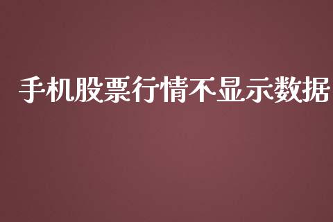 手机股票行情不显示数据_https://www.lansai.wang_股票知识_第1张