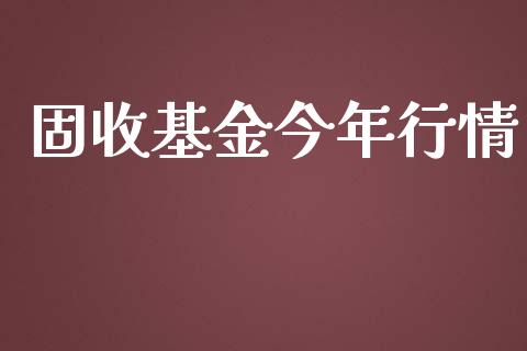 固收基金今年行情_https://www.lansai.wang_基金理财_第1张