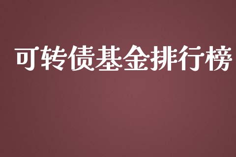 可转债基金排行榜_https://www.lansai.wang_基金理财_第1张