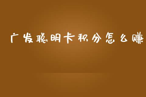 广发聪明卡积分怎么赚_https://www.lansai.wang_基金理财_第1张