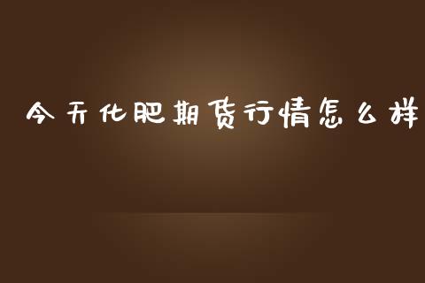 今天化肥期货行情怎么样_https://www.lansai.wang_恒生指数_第1张