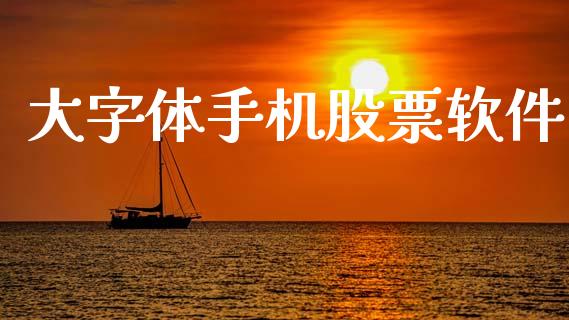 大字体手机股票软件_https://www.lansai.wang_期货行情_第1张