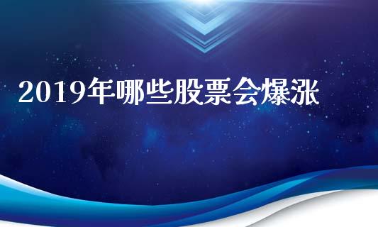 2019年哪些股票会爆涨_https://www.lansai.wang_期货资讯_第1张