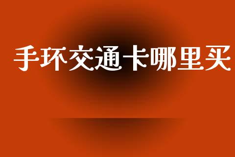 手环交通卡哪里买_https://www.lansai.wang_期货行情_第1张