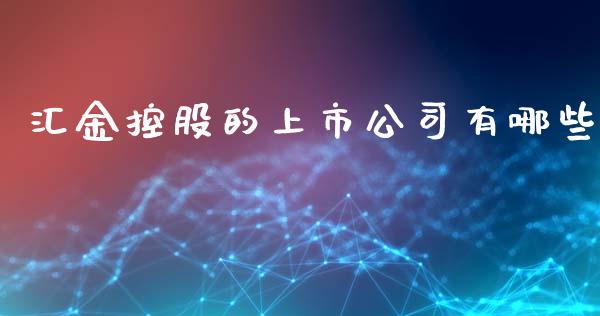 汇金控股的上市公司有哪些_https://www.lansai.wang_股票问答_第1张