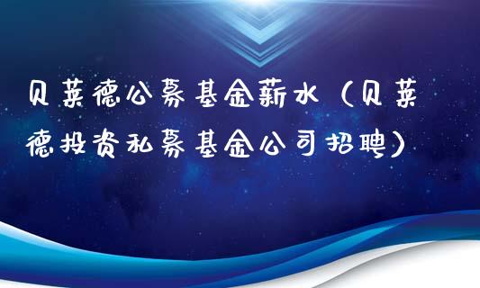 贝莱德公募基金薪水（贝莱德投资私募基金公司招聘）_https://www.lansai.wang_基金理财_第1张