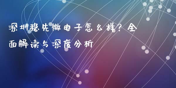 深圳稳先微电子怎么样？全面解读与深度分析_https://www.lansai.wang_理财百科_第1张