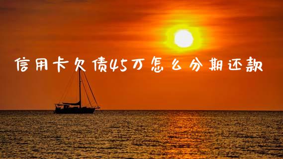 信用卡欠债45万怎么分期还款_https://www.lansai.wang_期货行情_第1张