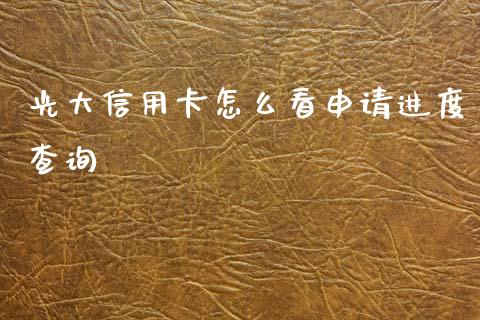 光大信用卡怎么看申请进度查询_https://www.lansai.wang_股票知识_第1张