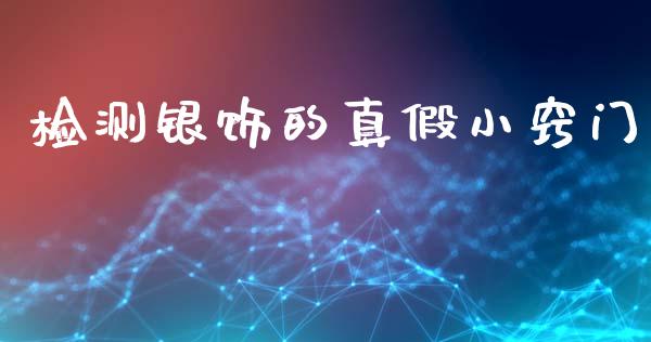 检测银饰的真假小窍门_https://www.lansai.wang_恒生指数_第1张