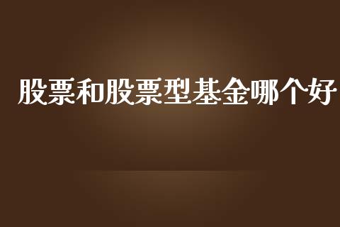 股票和股票型基金哪个好_https://www.lansai.wang_基金理财_第1张
