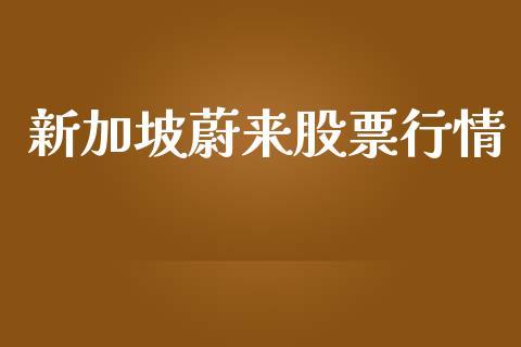 新加坡蔚来股票行情_https://www.lansai.wang_股票知识_第1张