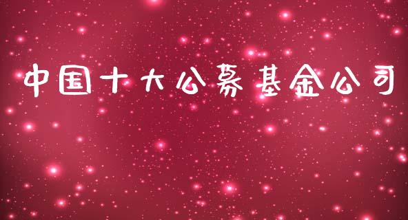 中国十大公募基金公司_https://www.lansai.wang_基金理财_第1张