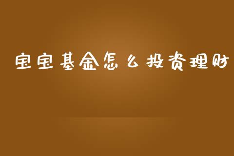 宝宝基金怎么投资理财_https://www.lansai.wang_基金理财_第1张