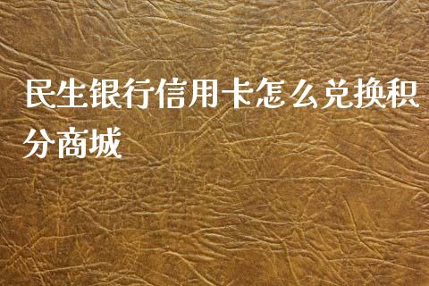 民生银行信用卡怎么兑换积分商城_https://www.lansai.wang_期货学院_第1张